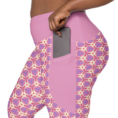 Polished Polka Crossover Leggings with Pockets