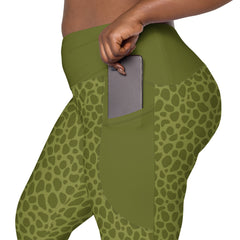 Lynx Leap Crossover Leggings with Pockets