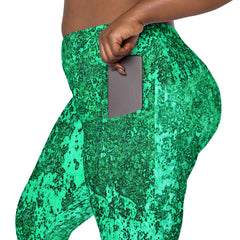 Antique Lace Crossover Leggings with Pockets