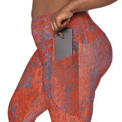 Timber Texture Crossover Leggings with Pockets