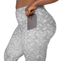 Silk Sensation Texture Crossover Leggings with Pockets