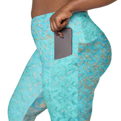 Plush Performance Texture Crossover Leggings with Pockets