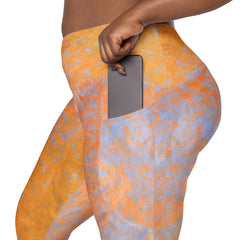 Bamboo Bliss Texture Crossover Leggings with Pockets