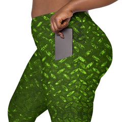 Microfiber Mastery Texture Crossover Leggings with Pockets