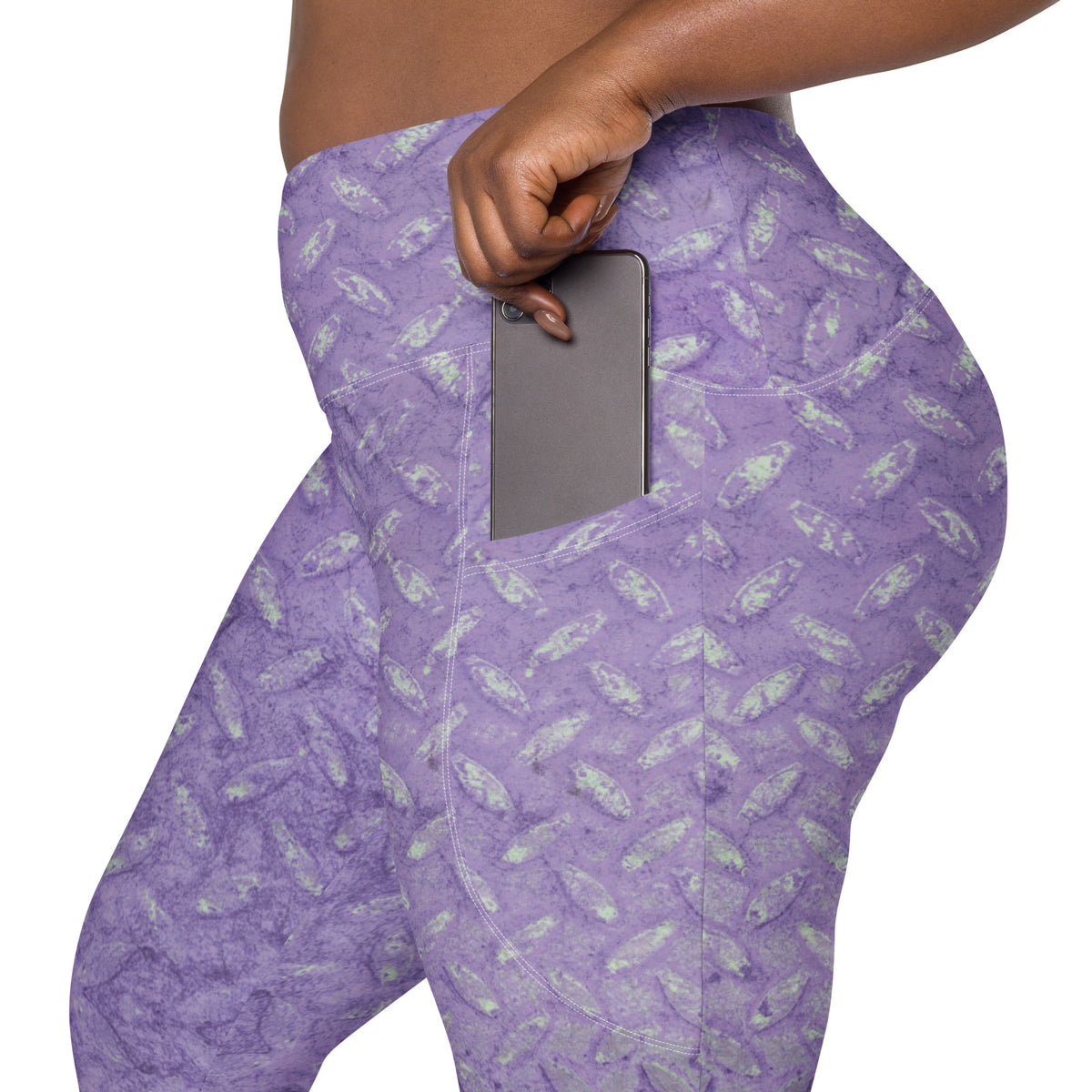 Chenille Charge Texture Crossover Leggings with Pockets