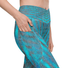 Elegant Light Blue Leggings, combining style with functionality for workouts