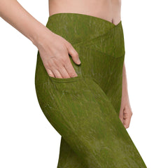 Harmony Haven Crossover Leggings With Pockets - Beyond T-shirts