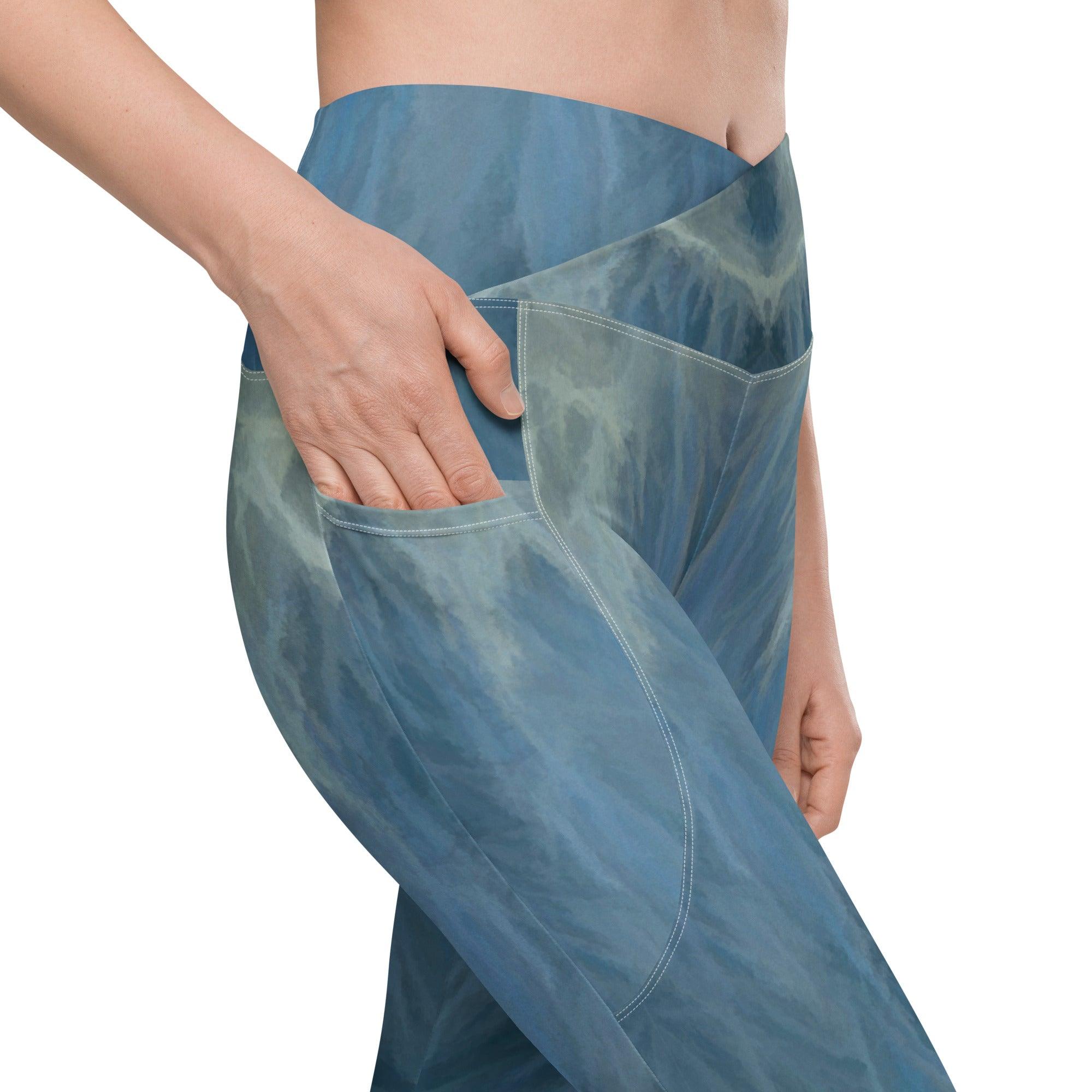 Nature's Grace Crossover Leggings With Pockets - Beyond T-shirts