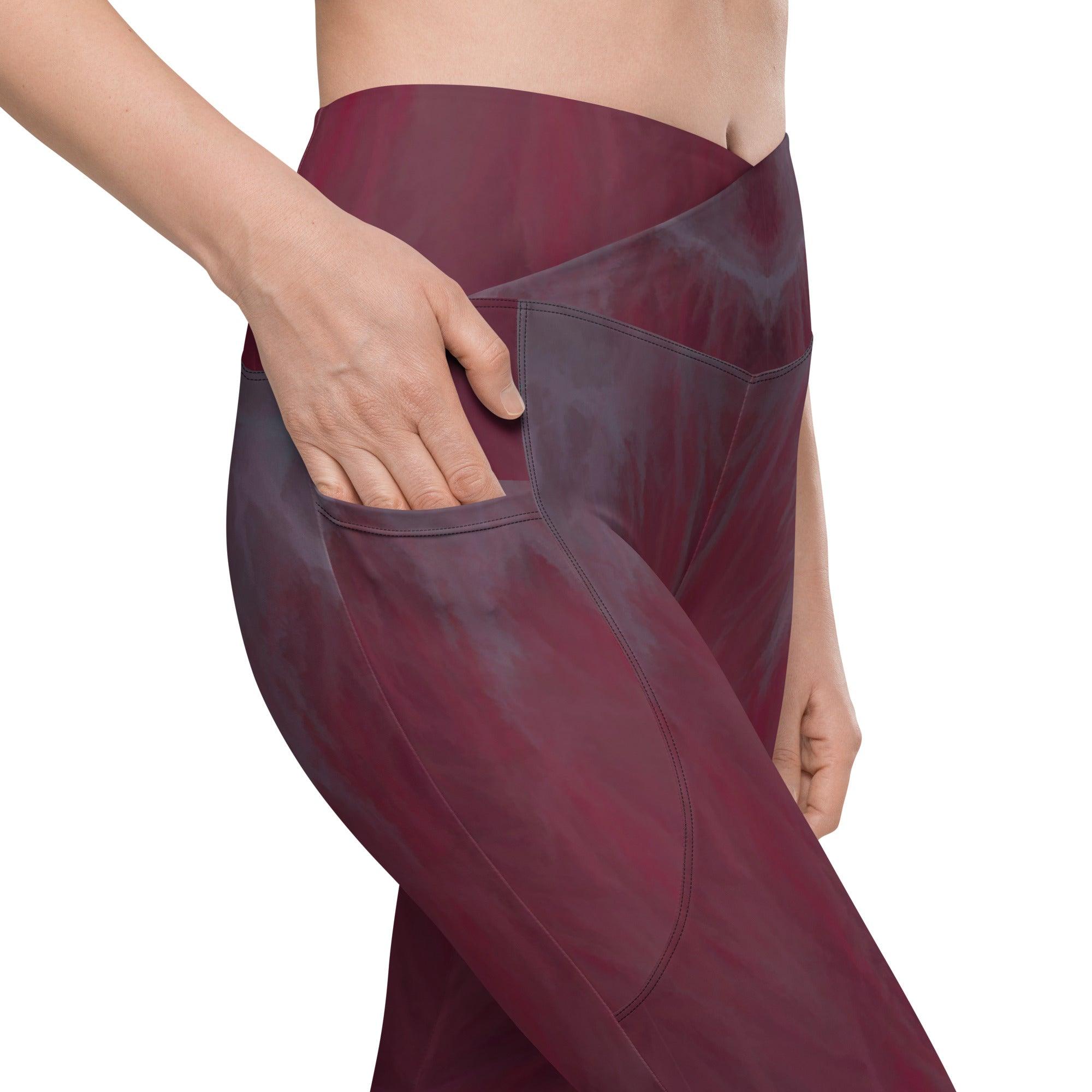 Serenity Stretch Crossover Leggings With Pockets - Beyond T-shirts