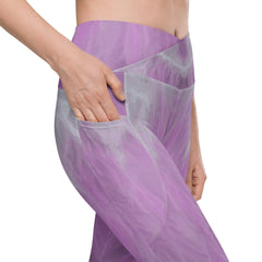 Elevated Elegance Crossover Leggings With Pockets - Beyond T-shirts