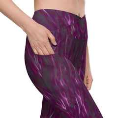 Dynamic Serenity Crossover Leggings With Pockets - Beyond T-shirts