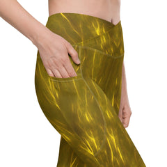 Woodland Haven Crossover Leggings With Pockets - Beyond T-shirts