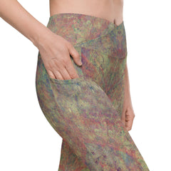 Floral Serenity Crossover Leggings - Beyond T-shirts