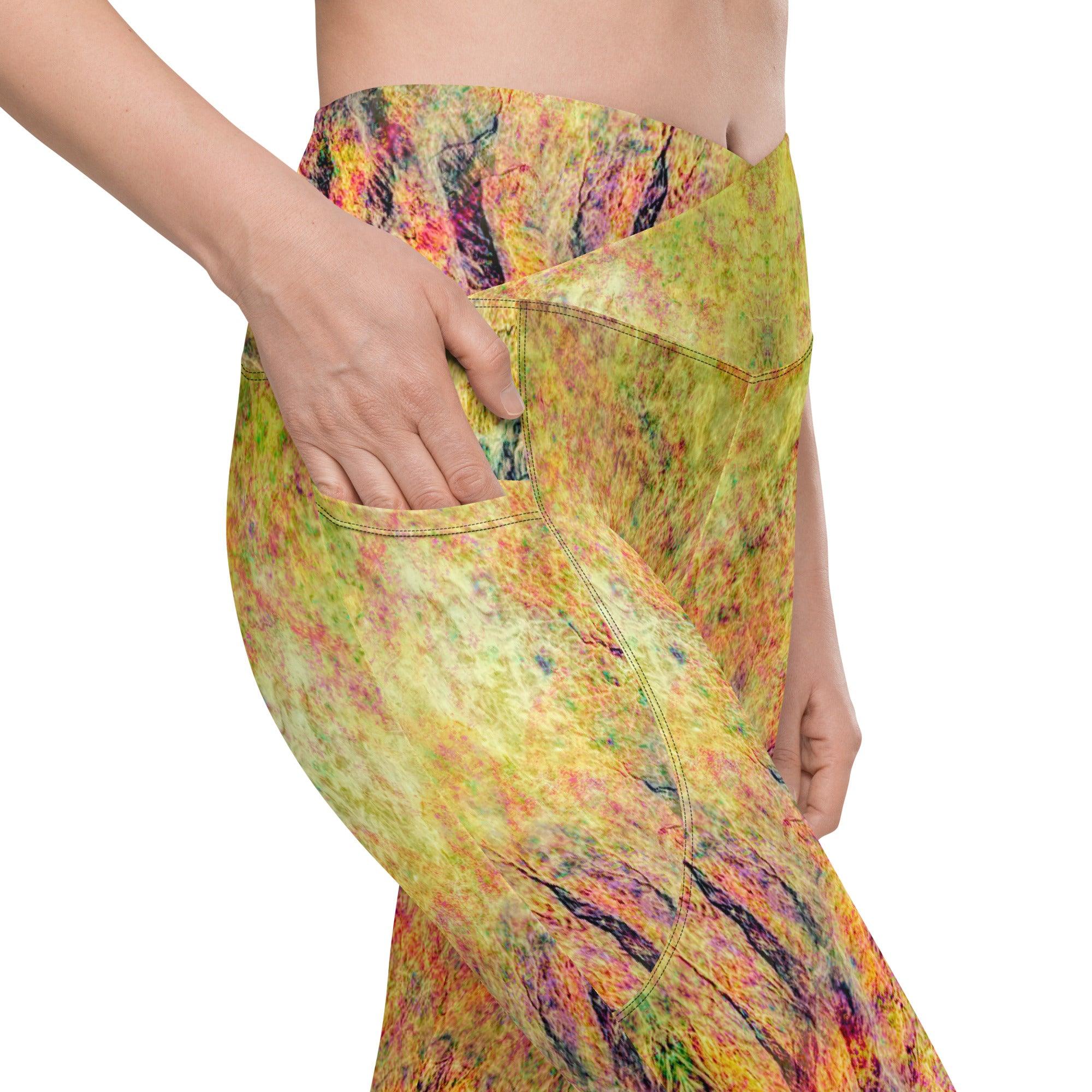 Botanical Bliss Crossover Leggings - Beyond T-shirts