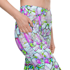 Rainforest Awakening All-Over Print Crossover Leggings With Pockets - Beyond T-shirts