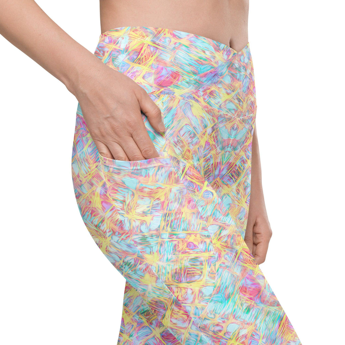 Earthy Elegance Crossover Leggings - Beyond T-shirts