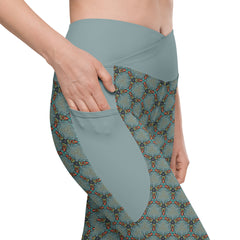 Radiant Ripple Crossover Leggings with Pockets