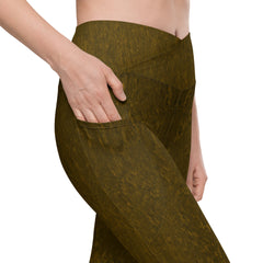 Bronze Beauty Crossover Leggings with Pockets