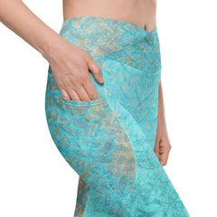 Plush Performance Texture Crossover Leggings with Pockets