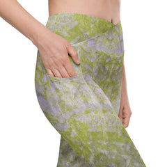 Organic Odyssey Texture Crossover Leggings with Pockets
