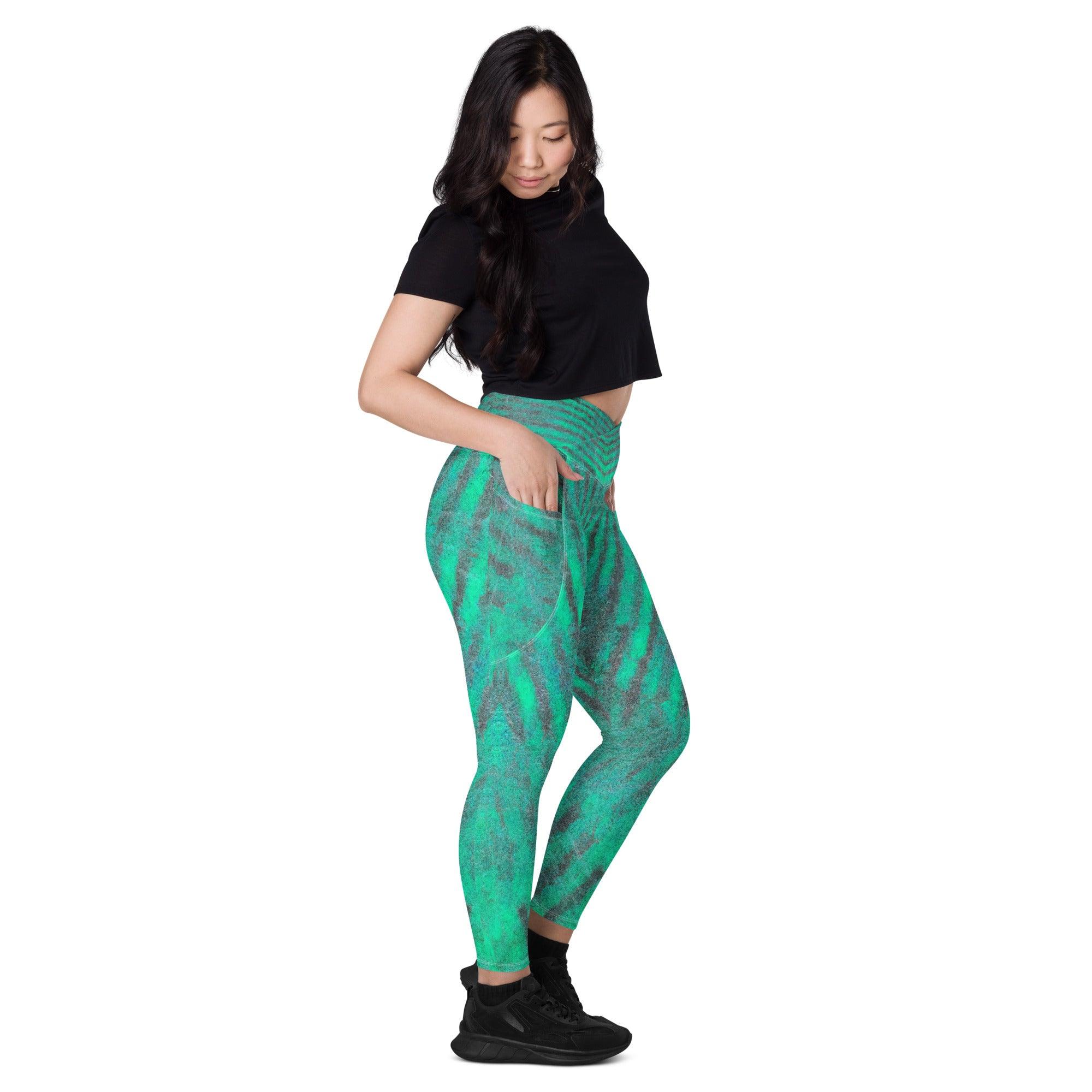 Sleek and functional Aqua Crossover Leggings, ideal for active lifestyles