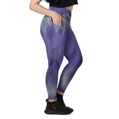 Floral Fusion Crossover Leggings With Pockets - Beyond T-shirts