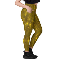 Woodland Haven Crossover Leggings With Pockets - Beyond T-shirts