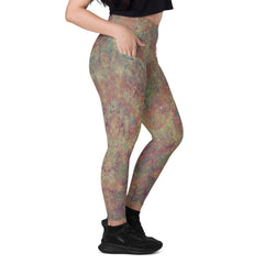 Floral Serenity Crossover Leggings - Beyond T-shirts
