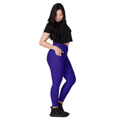 High Rise Jean Crossover Leggings with Pockets