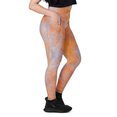 Bamboo Bliss Texture Crossover Leggings with Pockets