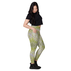 Organic Odyssey Texture Crossover Leggings with Pockets
