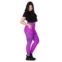 Velvet Venture Texture Crossover Leggings with Pockets