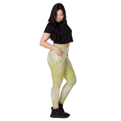 Velvet Verve Texture Crossover Leggings with Pockets