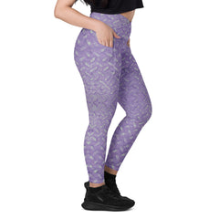 Chenille Charge Texture Crossover Leggings with Pockets