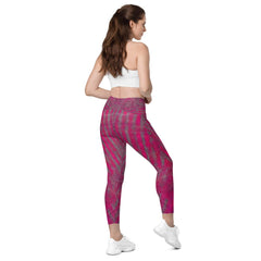 Fashion-forward Fuschia Leggings with crossover waistband for a flattering fit