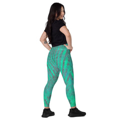 Energizing Aqua Leggings with convenient pockets for on-the-go essentials
