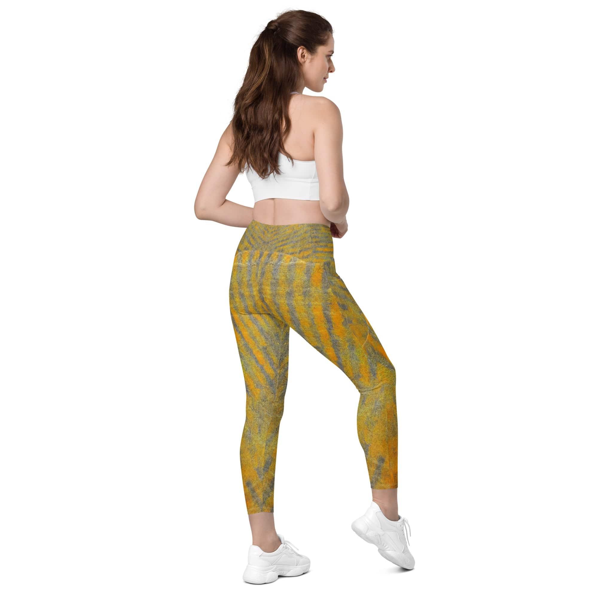 Chic Yellow Crossover Leggings, adding color to your activewear collection