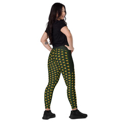 Bohemian Rhapsody Crossover Leggings with Pocket