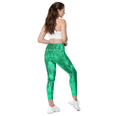 Antique Lace Crossover Leggings with Pockets