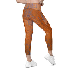 Sandstone Bliss Crossover Leggings with Pockets