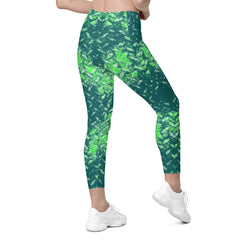 Plush Pace Texture Crossover Leggings with Pockets