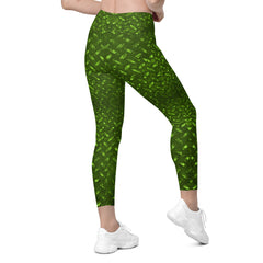 Microfiber Mastery Texture Crossover Leggings with Pockets