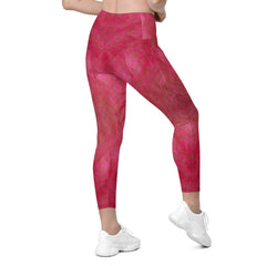 Velvet Victory Texture Crossover Leggings with Pockets