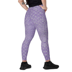 Chenille Charge Texture Crossover Leggings with Pockets