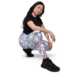 Rainforest Awakening All-Over Print Crossover Leggings With Pockets - Beyond T-shirts