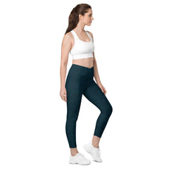 Sunrise Oasis Crossover Leggings With pockets - Beyond T-shirts