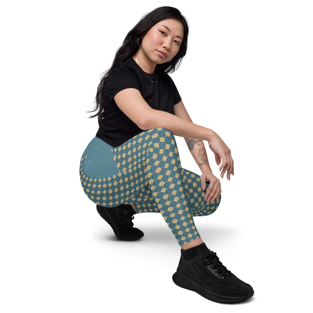 Nature's Nectar Crossover Leggings with Pocket