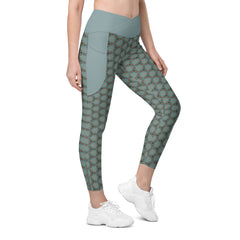 Radiant Ripple Crossover Leggings with Pockets