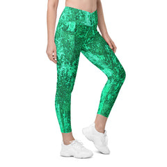 Antique Lace Crossover Leggings with Pockets