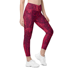 Patchwork Panache Crossover Leggings with Pockets